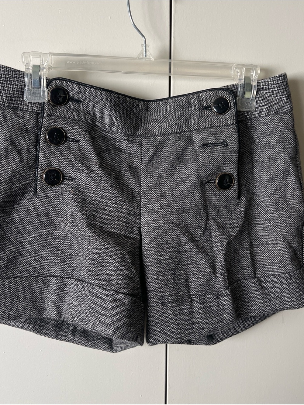 Women's Wool Button-Front Dress Shorts